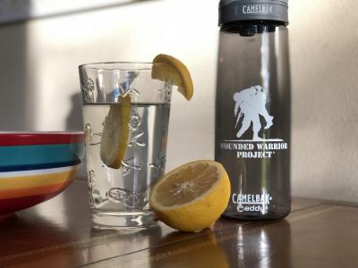 Water and water bottle image.